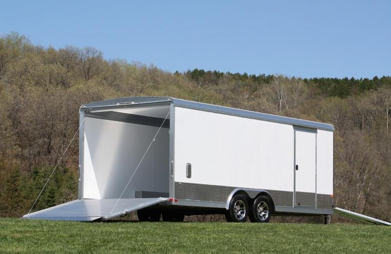 20+5 wedge Aluminum Combo Enclosed Cargo Carhauler Trailer w/Dual Ramps