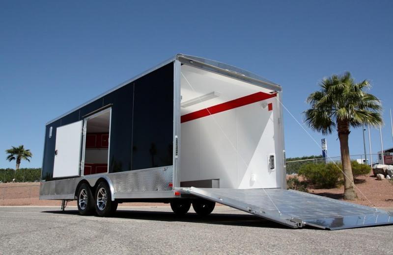 Aluminum 20+5 wedge enclosed utility car hauler trailer