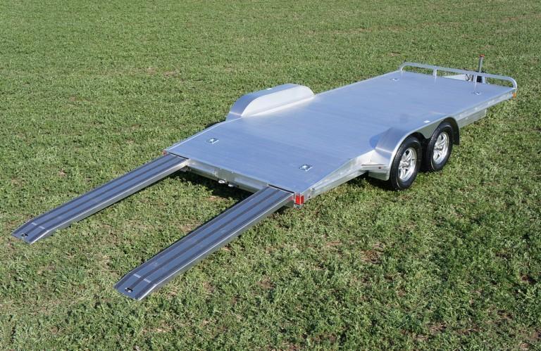 New! 20' Aluminum Utility Carhauler Trailer -Alum. Wheels-LED Lights-7' Ramps