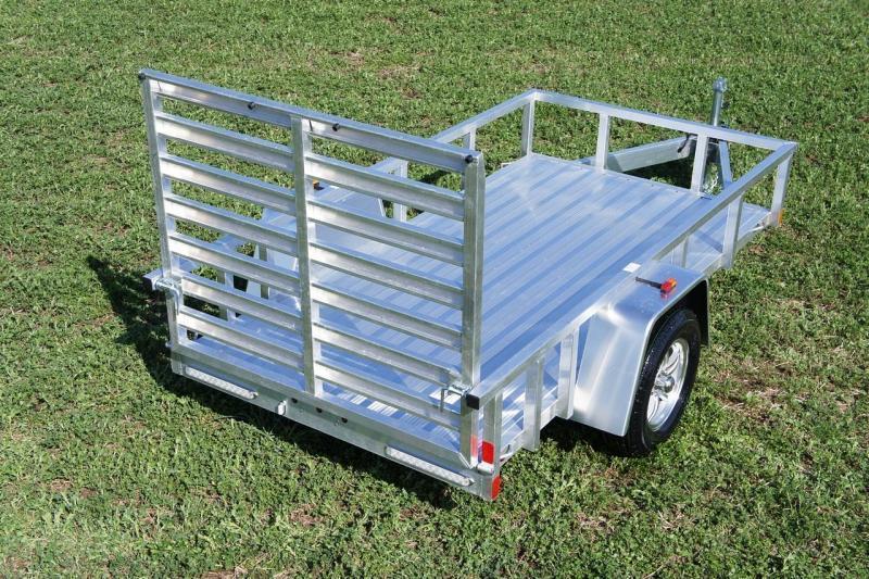 New! 5 x 10 Aluminum Utility Equipment Trailer - Alum. Floor-Wheels-LED Lights-Ramp