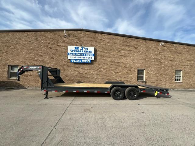 Lamar 14K 83"x20+4 Gooseneck Equipment Trailer - Rhino Ramps