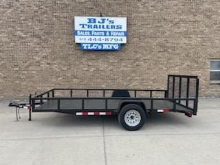 TLC 6'4"X12+2 Gate Single Axle Utility Trailer - Tubing Frame - Metal Floor