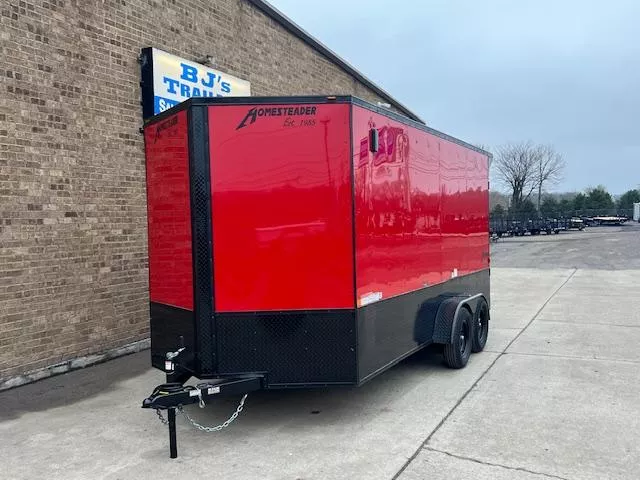 Homesteader 7x16x7 Enclosed Trailer Ramp Door/Side Door OHV- WIDER RAMP DOOR-Blackout