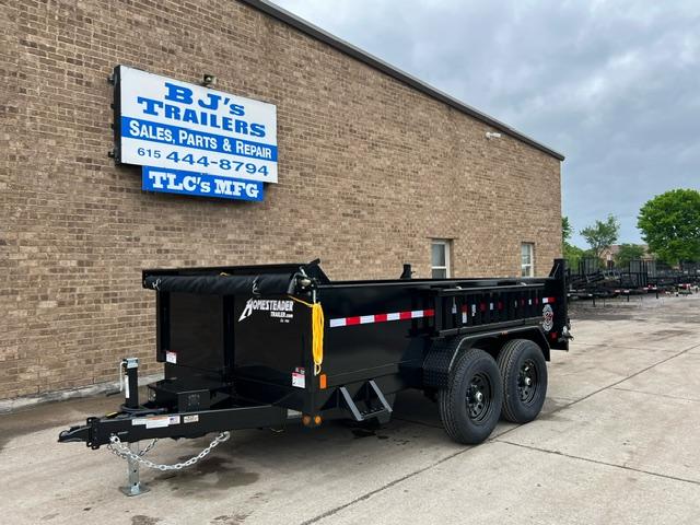 Homesteader 14K 7x12x2 Dump Trailer - Barn Spread Gate - Cylinder Lift