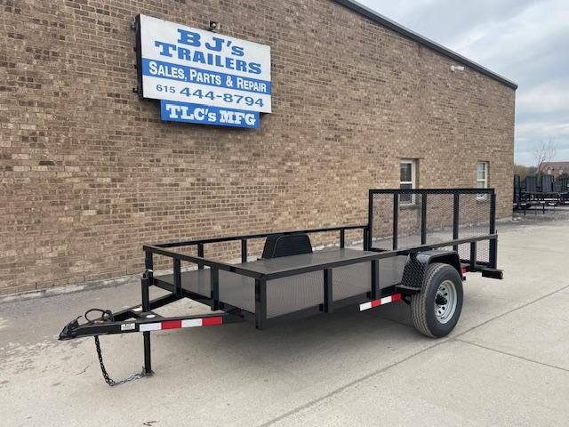 TLC 6K 6'4"X10+2 Gate Single Axle Utility Trailer - Tubing - Metal Floor