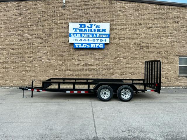 TLC 6'10"X16 Gate Tandem Utility Trailer - 1-Brake, Mesh Sides