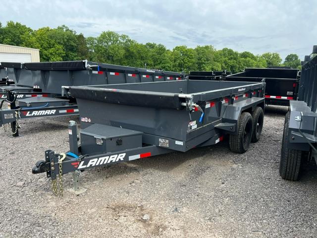 Lamar 10K 6x12x18" Dump Trailer - Scissor Lift - Barn/Spread Doors