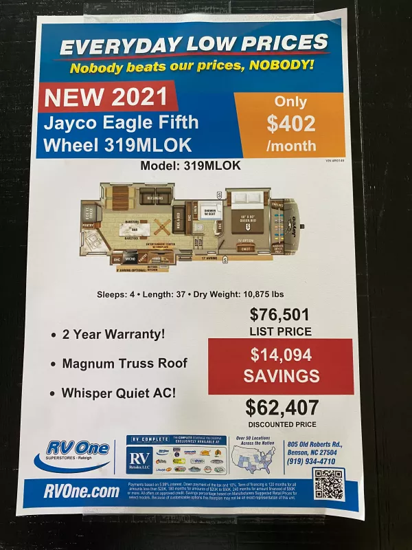 used Fifth Wheel Trailers Jayco Eagle for sale, in Wilmington, NC Thumbnail 3