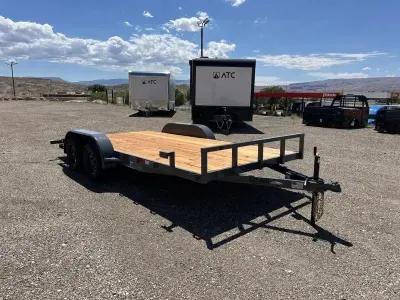2026 7x16 Car Hauler Flat Bed with Dove Tail