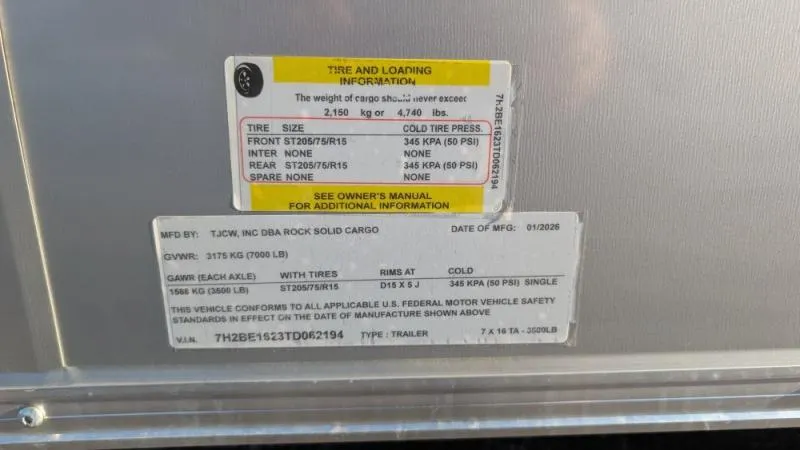 new Cargo (Enclosed) Trailers Rock Solid Cargo  for sale, in Clearwater, MN Thumbnail 12