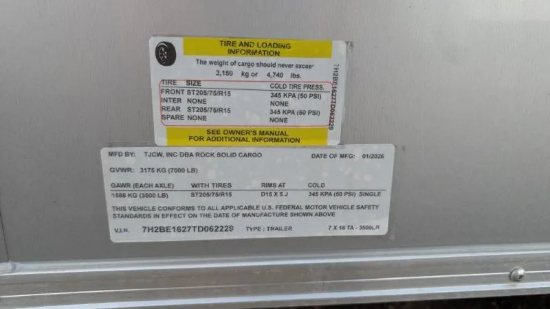 new Cargo (Enclosed) Trailers Rock Solid Cargo  for sale, in Clearwater, MN Thumbnail 11