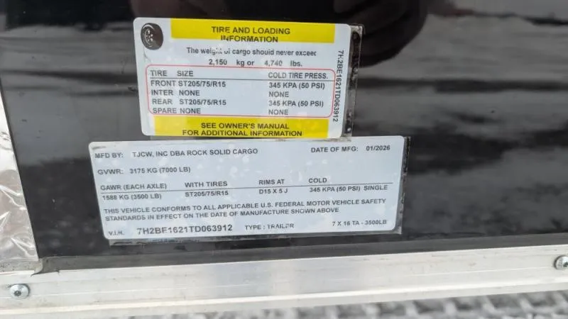 new Cargo (Enclosed) Trailers Rock Solid Cargo  for sale, in Clearwater, MN Thumbnail 11