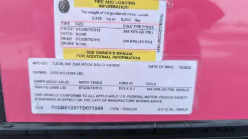 new Cargo (Enclosed) Trailers Rock Solid Cargo  for sale, in Clearwater, MN Thumbnail 10