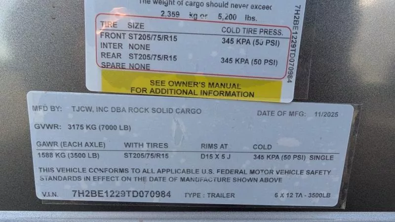 new Cargo (Enclosed) Trailers Rock Solid Cargo  for sale, in Clearwater, MN Thumbnail 11