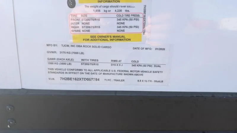 new Cargo (Enclosed) Trailers Rock Solid Cargo  for sale, in Clearwater, MN Thumbnail 11