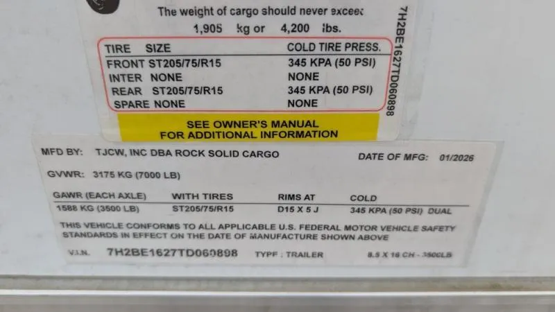 new Cargo (Enclosed) Trailers Rock Solid Cargo  for sale, in Clearwater, MN Thumbnail 12