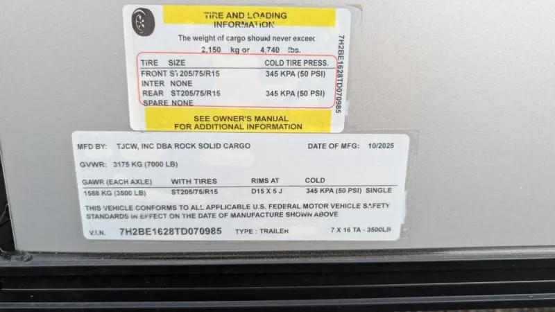 new Cargo (Enclosed) Trailers Rock Solid Cargo  for sale, in Clearwater, MN Thumbnail 13