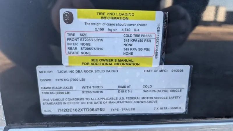 new Cargo (Enclosed) Trailers Rock Solid Cargo  for sale, in Clearwater, MN Thumbnail 12