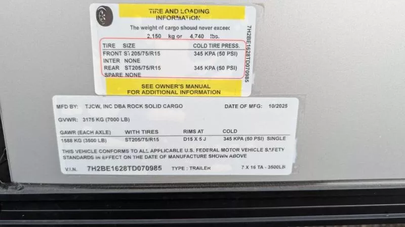 new Cargo (Enclosed) Trailers Rock Solid Cargo  for sale, in Clearwater, MN Thumbnail 13