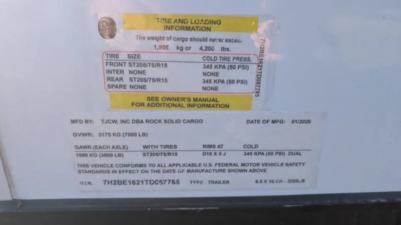 new Cargo (Enclosed) Trailers Rock Solid Cargo  for sale, in Clearwater, MN Thumbnail 10