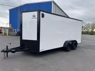 2025 MAXIMUM 7X16 TANDEM AXLE ENCLOSED CARGO TRAILER **6" EXTRA HEIGHT  12" EXTRA HEIGHT  4 D-RINGS 