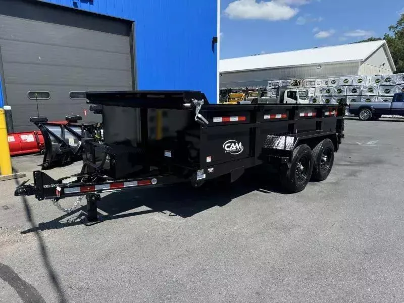 2025 CAM SUPERLINE 7X14 TANDEM AXLE LOW PROFILE SCISSOR DUMP TRAILER *ANTI SAIL ROD MESH TARP ROLLE
