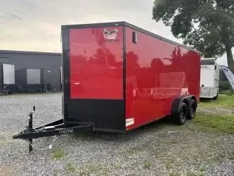 2025 QUALITY 7X16 TANDEM AXLE ENCLOSED CARGO TRAILER *4 D-RINGS  60" TONGUE  POLYCORE