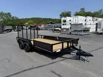 2025 CAM SUPERLINE 7X14 TANDEM AXLE TUBE TOP ATV UTILITY/LANDSCAPE TRAILER