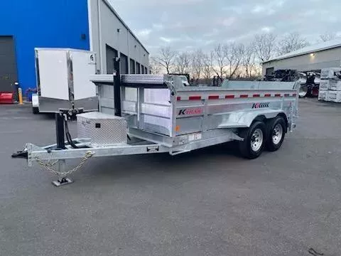 2026 KTRAIL 7X14 TANDEM AXLE DUMP TRAILER *COMBO DOORS INCLUDES TARP RAMPS 500LB JACK