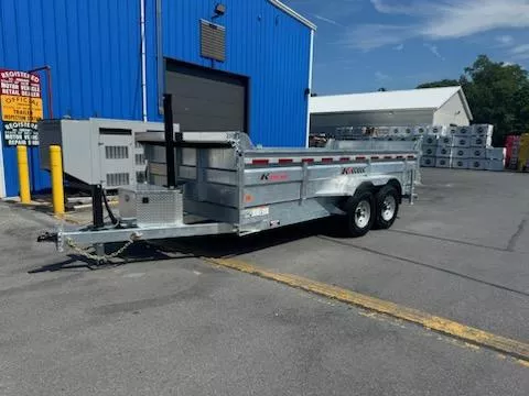 2024 KTRAIL 7X16 TANDEM AXLE DUMP TRAILER *COMBO DOORS  RAMP