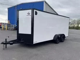 2025 MAXIMUM 7X16 TANDEM AXLE ENCLOSED CARGO TRAILER **6" EXTRA HEIGHT  12" EXTRA HEIGHT  4 D-RINGS 