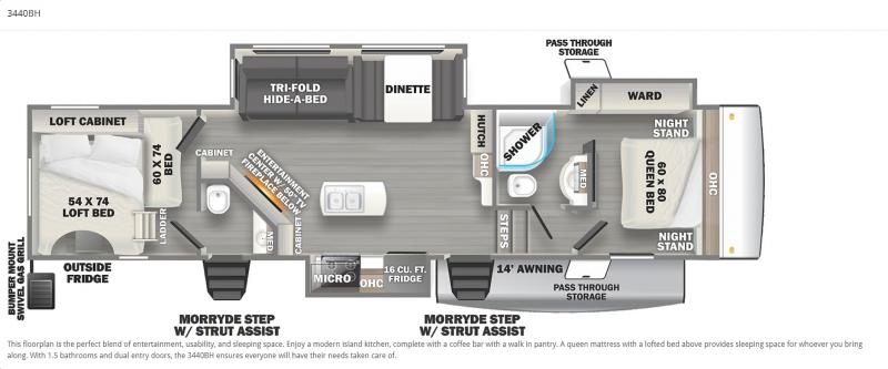 2022 Forest River Sandpiper 3440 BH Fifth Wheel 2022 Forest River Sandpiper 3440 BH Fifth Wheel