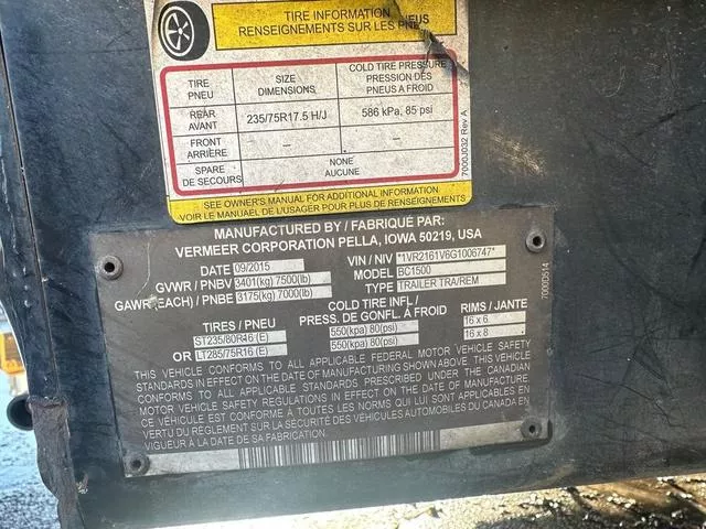 used Other Trailers Vermeer  for sale, in North Hills, CA Thumbnail 7