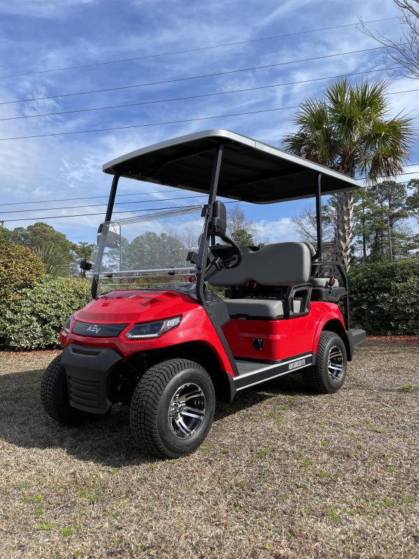 2023 Red Advanced EV Advent 4 Passenger NonLifted Golf Cart Journey