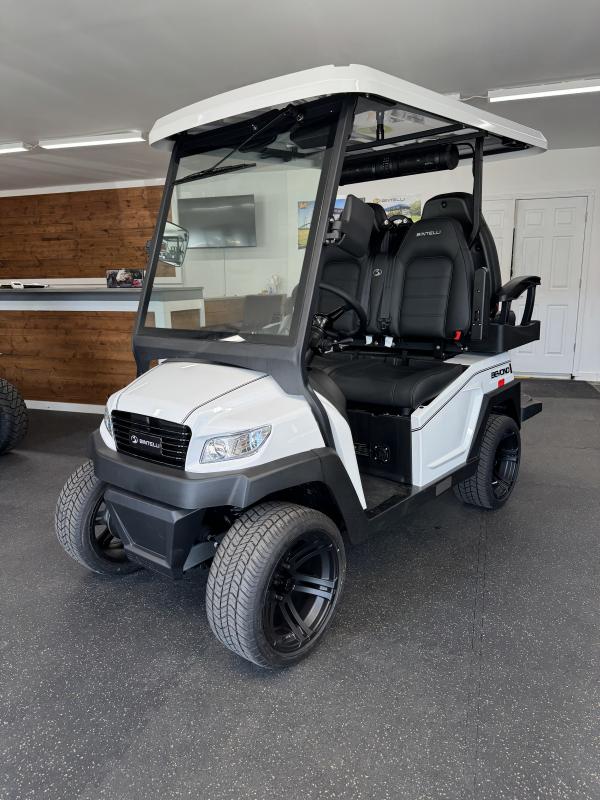 2025 4 Passenger White Bintelli Beyond Non-Lifted Lithium Golf Cart EXFRuin394ev