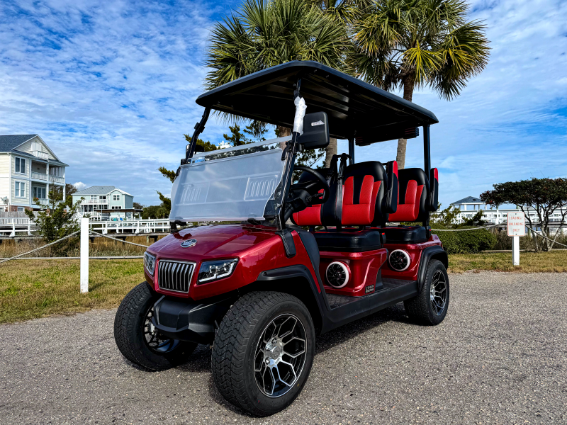 2025 Evolution D5 Ranger 4 Plus Flamenco Red Golf Cart t1Miquaduugl