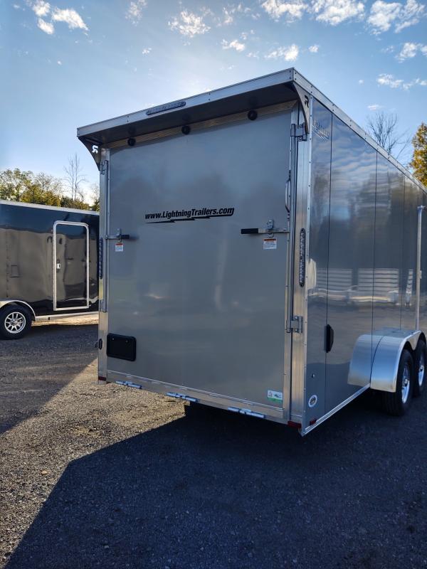 2024 Lightning Aluminum Trailers 7X23 Snowmobile Trailer 3 Place