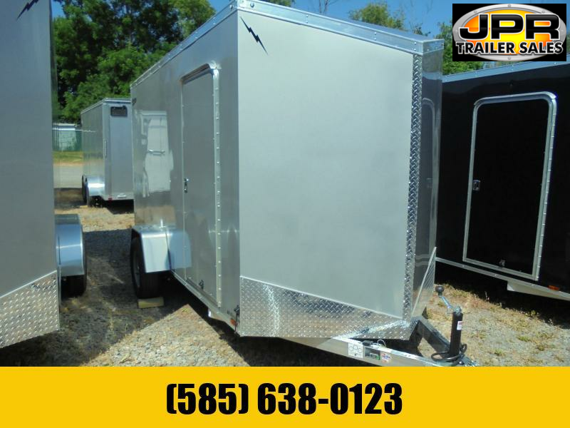2024 Lightning Trailers 6x12 Enclosed Cargo Trailer Silver JPR