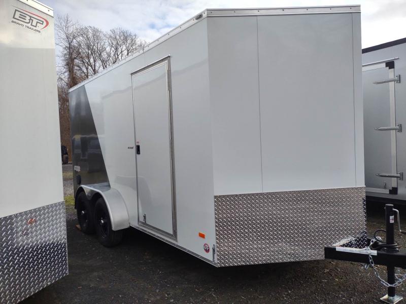 2023 Bravo Trailers 7x14 Scout VNose Cargo / Enclosed Trailer with Rear Ramp Door JPR
