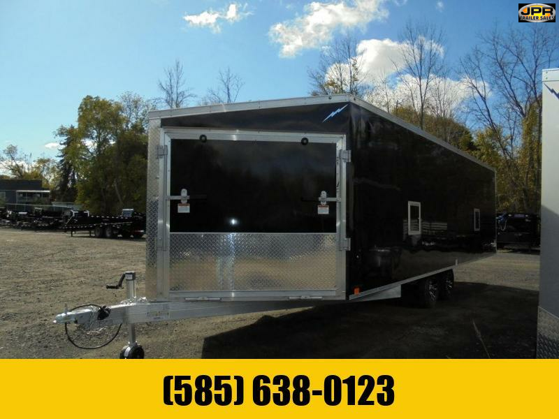 2024 Lightning Trailers 8X22+5' Nose Deckover Snowmobile Trailer Black