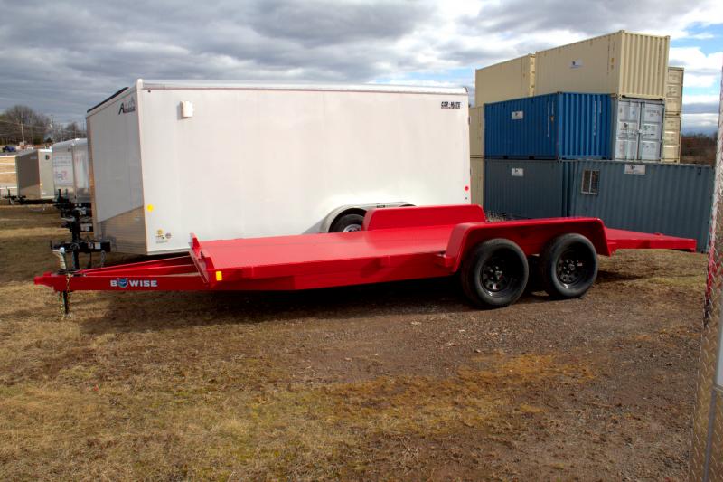 NEW 2025 BWISE 18' Full Steel Deck Open Car Hauler Car / Racing Trailer (CH18-7-FULL) 89v8TI1gu79i