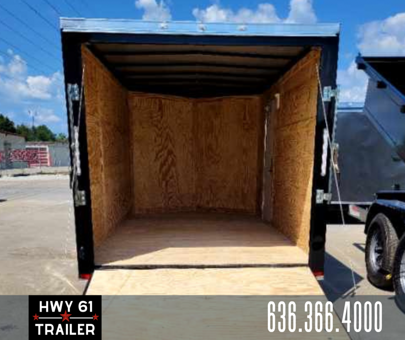 2023 Spartan Cargo 7X12 SA Black Cargo / Enclosed Trailer Hwy 61