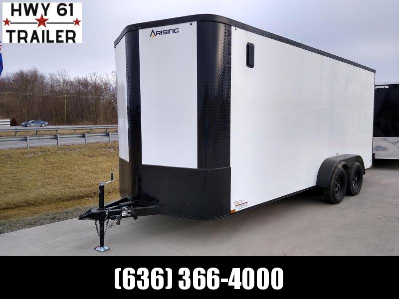 2021 ARISING 7X14 TA 35K 7'3" v-nose White/Blackout enclosed 2021 ARISING 7X14 TA 35K 7'3" v-nose White/Blackout enclosed