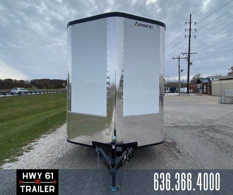 2021 ARISING 7x16 TA 35K 7'6" v-nose White Enclosed Trailer 2021 ARISING 7x16 TA 35K 7'6" v-nose White Enclosed Trailer