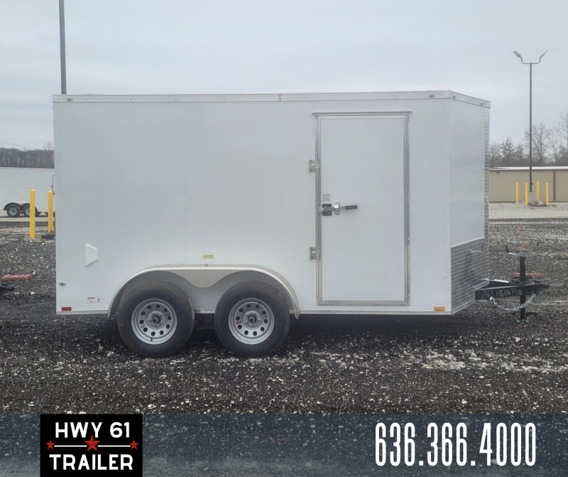 2023 Quality Enclosed Trailer 6 x 12 TA 6'3" White 2023 Quality Enclosed Trailer 6 x 12 TA 6'3" White