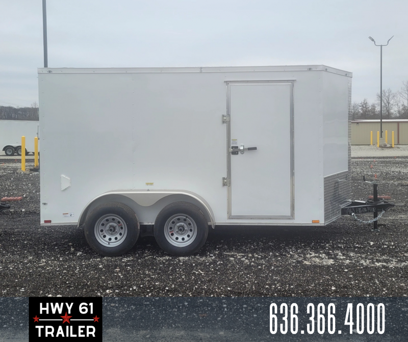 2024 Quality Enclosed Trailer 6 x 12 TA 6'3" White 