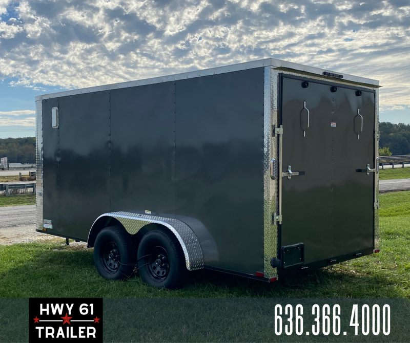 2022 Arising 7x14 TA 35K 6'3" v-nose Charcoal Enclosed Trailer 2022 Arising 7x14 TA 35K 6'3" v-nose Charcoal Enclosed Trailer