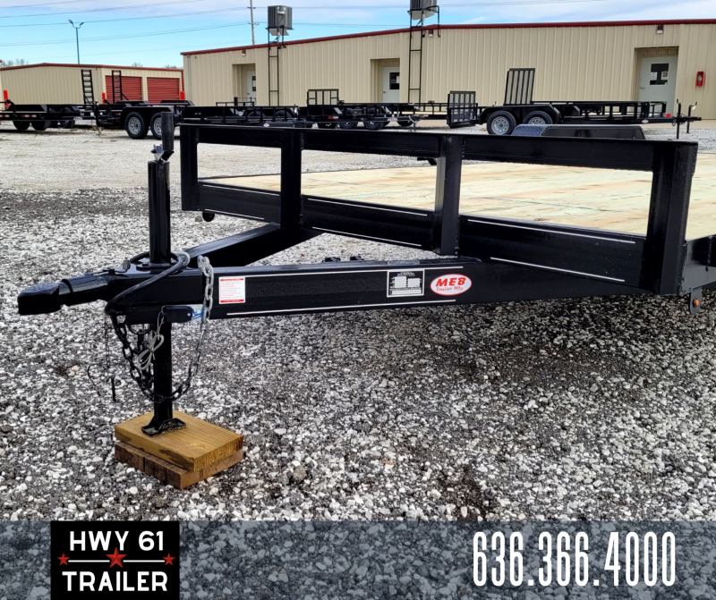 2023 MEB 82x20 TA 7K Utility Trailer [2' Gate 5 Slide in Ramps 2' Dovetail] Hwy 61 Trailer