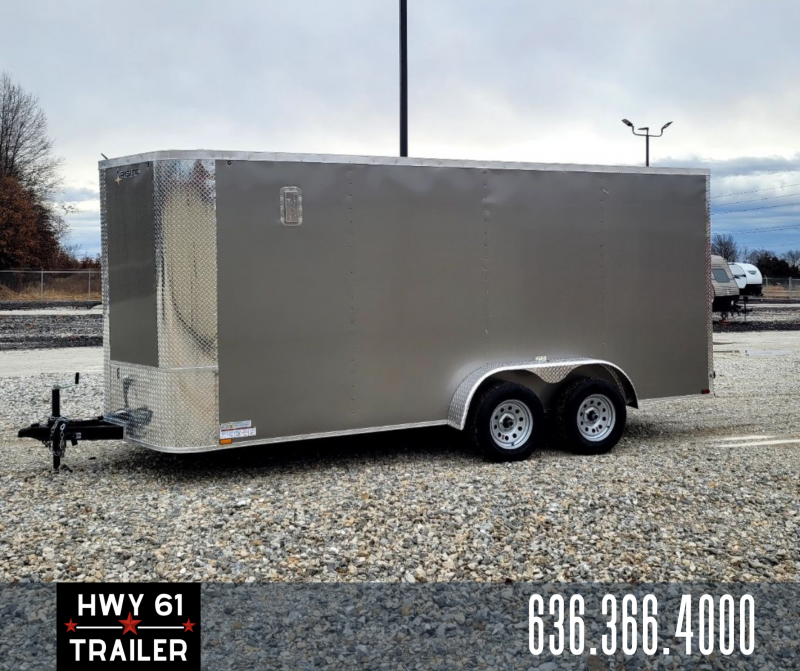 2023 Arising Enclosed Trailer 7x16 TA 35K 6'9" Pewter Hwy 61 Trailer