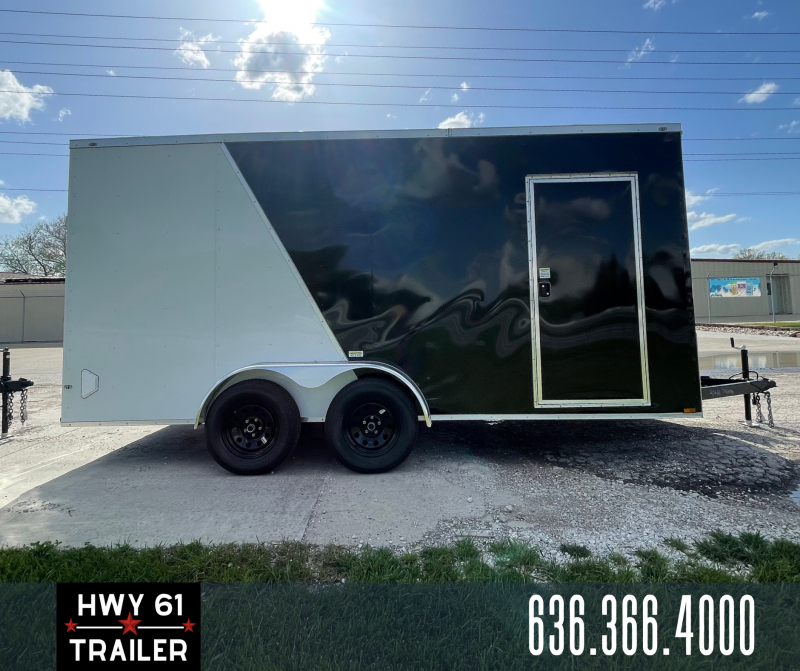 2022 Maximum Cargo Trailers 7x16 TA 35K 6'3" v-nose Black White Enclosed 2022 Maximum Cargo Trailers 7x16 TA 35K 6'3" v-nose Black White Enclosed
